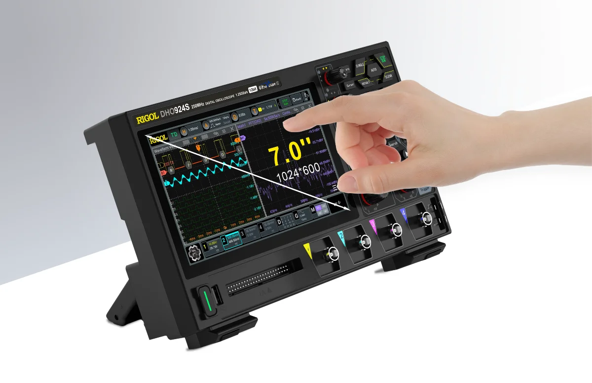 RIGOL DHO924S Digital Oscilloscope 4 Channels 12-bit 250MHz 1.25 GSa/s Supports Bode Plot Analysis