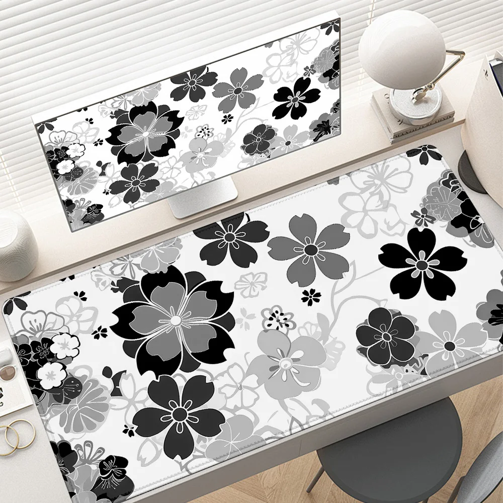 HD 300x600 مللي متر أبيض وأسود ساكورا زهرة الألعاب ماوس الوسادة مكتب السجاد ملحقات الكمبيوتر زهر الكرز ماوس ألعاب مكتب الحصير