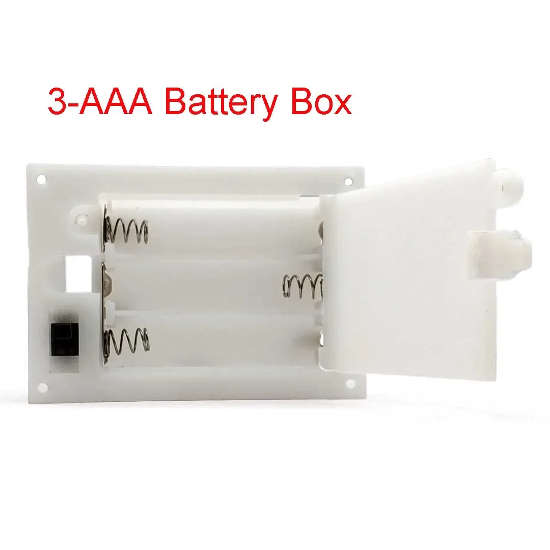 2x3x AAA مستطيلة جزءا لا يتجزأ من حامل البطارية صندوق تخزين مع غطاء التبديل بطاريات قذيفة البلاستيك