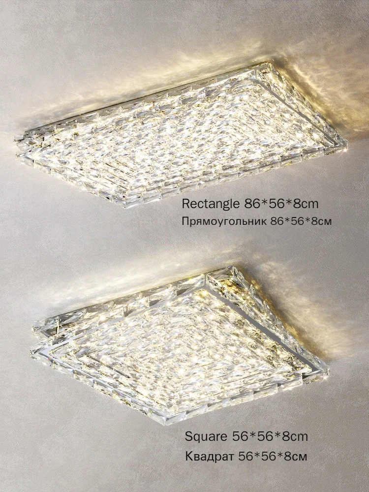 الشمال LED كريستال ثريات السقف الإضاءة الذهب الكروم الفاخرة الطعام غرفة المعيشة غرفة نوم جزيرة ضوء مصباح السقف الداخلي