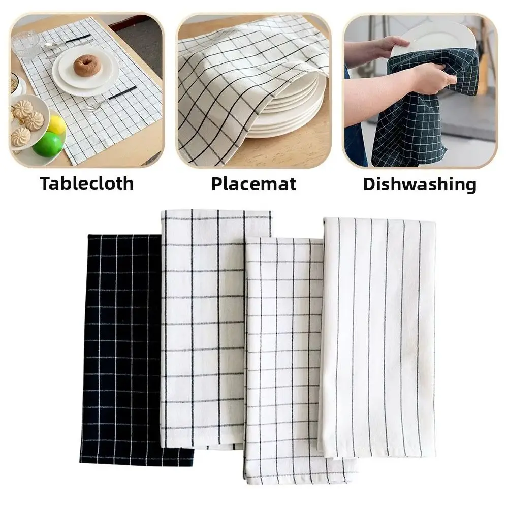

New 40x60cm Tablecloth Super Absorbent Nordic Style Kitchen Dish Towels Easy Wash Cotton Cleaning Cloth Home Decor