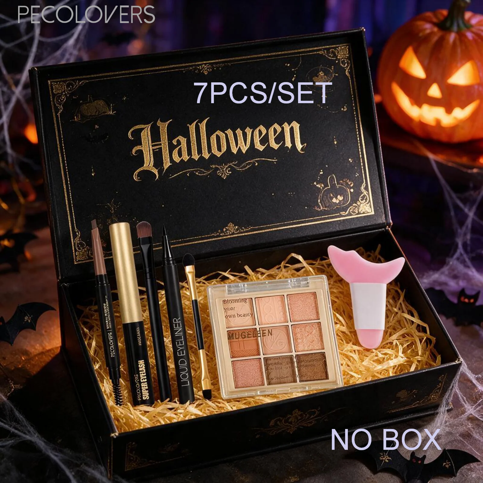 7PCS 7PCS Eye Set, Eyeshadow Palette + Eyeliner + Mascara + Double-ended Eyebrow Pencil, Matching Makeup Tools, Eye Highlighter - Aliexpress Deal