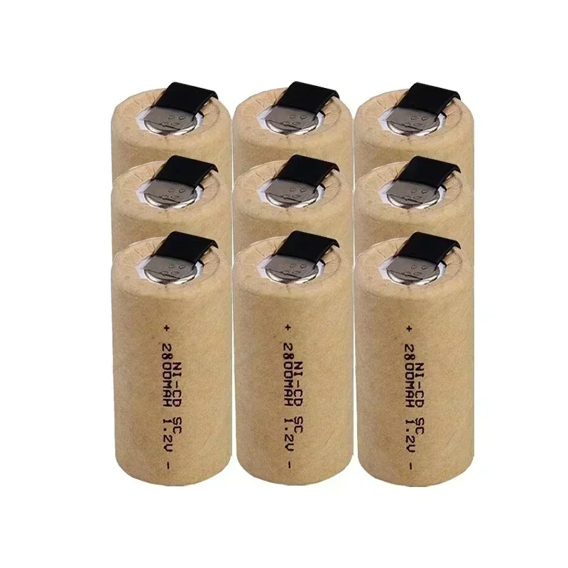 NI-CD Rechargeable Battery for Electric Slot Key, Power Tools, Hand Drill, SC, 1.2V, 2800mAh