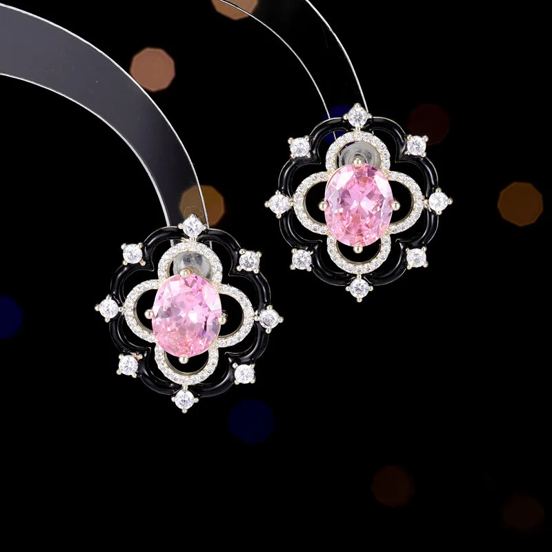 Ретро, элегантные и изысканные серьги в сказочном стиле и милые серьги-гвоздики с цветочным узором, новинка 2023 года.