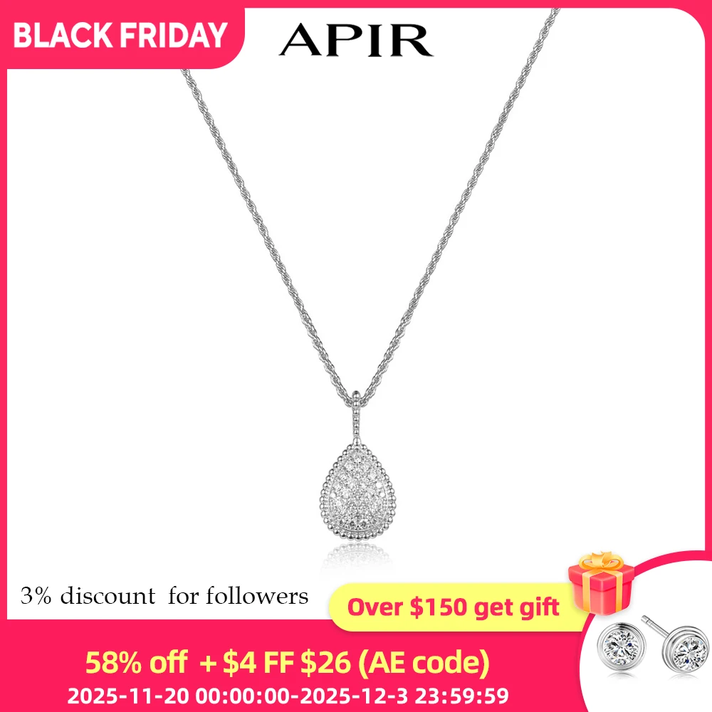 

APIR серебряного цвета, винтажное ожерелье с бриллиантами и каплями воды, трендовое ожерелье высокого качества, роскошные ожерелья, ювелирные изделия для женщин