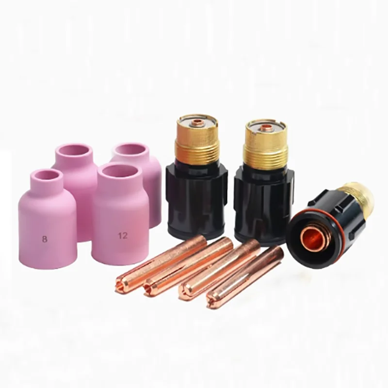 Tig Welding Large Gas Lens Collet Ceramic Cup For WP27 49V24 49V25 49V26 49V27 49V28 2.4/3.2/4.0/4.8/6.4mm