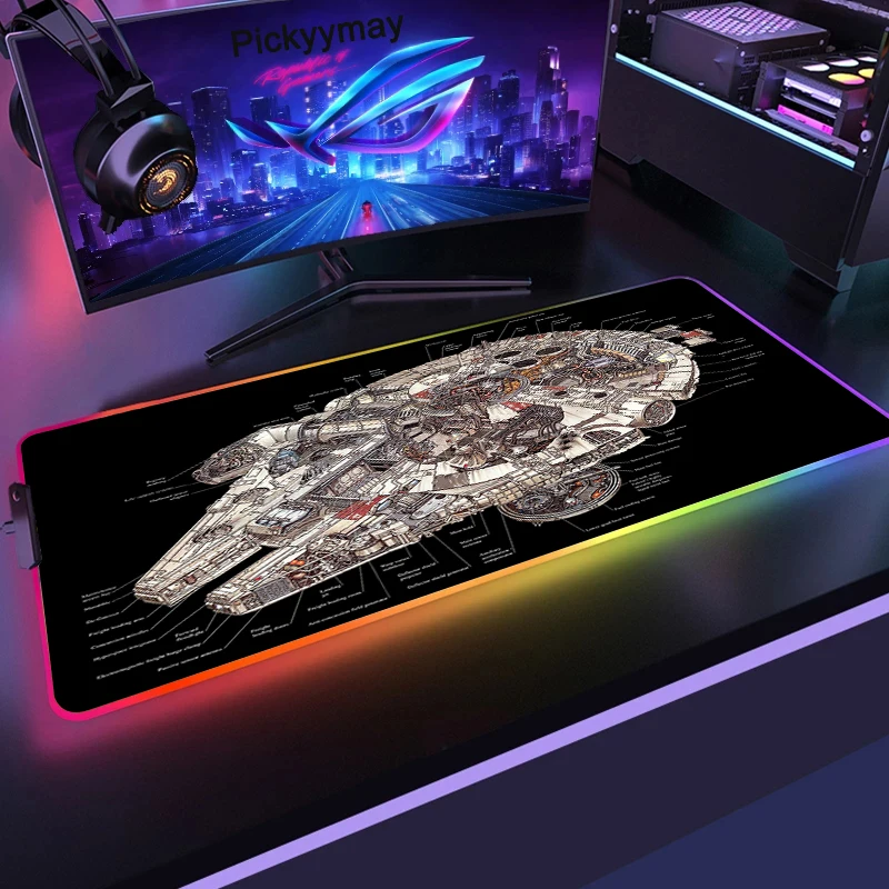 

Большой RGB игровой коврик для мыши, игровой коврик для мыши, игровые коврики для клавиатуры, светящиеся настольные коврики, Коврик Для Мыши для ПК