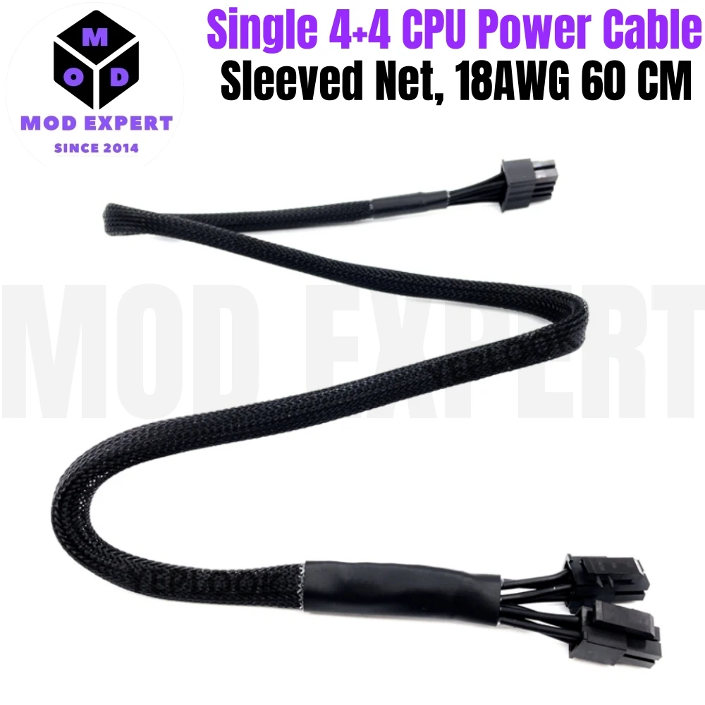 

For Corsair RM-x Modular PSUs, 8Pin 4+4 EPS/ATX12V CPU Power Cable for Corsair RM1000x RM850x RM750x RM650x Powers, 18AWG 60 CM