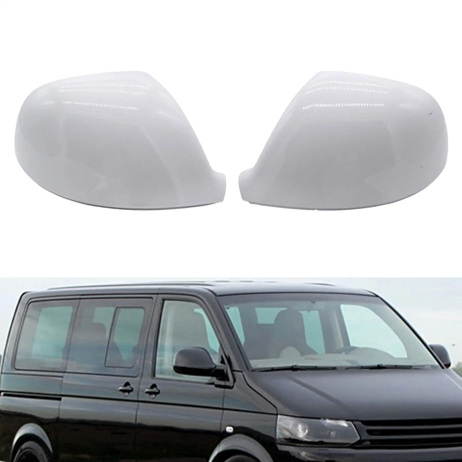 Wing Mirror Cover Caps Car Accessories High Performance Sturdy Rearview Mirror Covers for Volkswagen Transporter T5.1 09-20