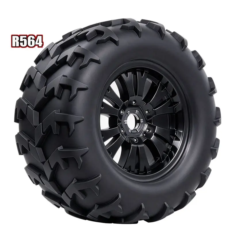FBIL-149Mm RC Tires With Foam Inserts 1/8 1/10 Scale RC Car Wheel And Tire Set RC Off-Road Upgrade Wheels Silver