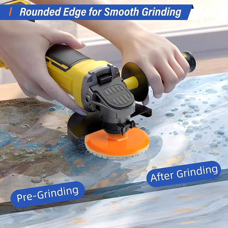 1 Pcs 3 Inch 80mm Ceramic Tile Trimming Polishing Disc Angle Grinder Dry Polishing Marble Quartz Stone Chamfering Grinding Edge