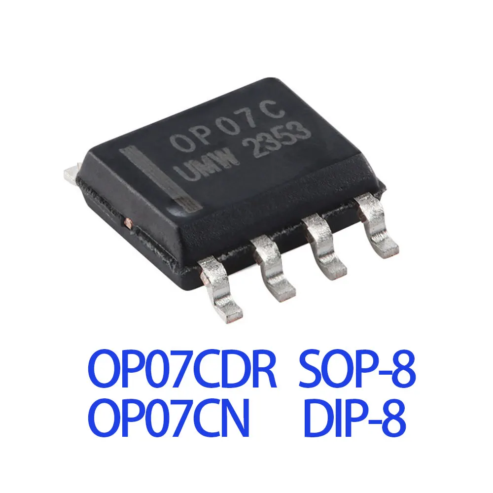10PCS OP07CDR  SOP-8 OP07CN  DIP-8 OP07 IC Chipset