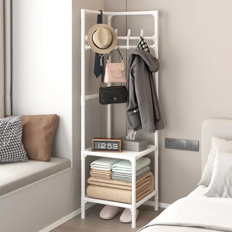 

Bedroom Clothes Storage Rack Wall Corner Assembly Clothes Rack Hat Rack Multi-layer Floor Mounted Storage Shelf Multifunctional