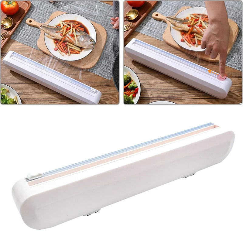 

kitchens Accessories Wrap Cutter Point Breaking Household Food Film Dispenser Aluminum Foil And Film Dispenser Kitchen Organizer