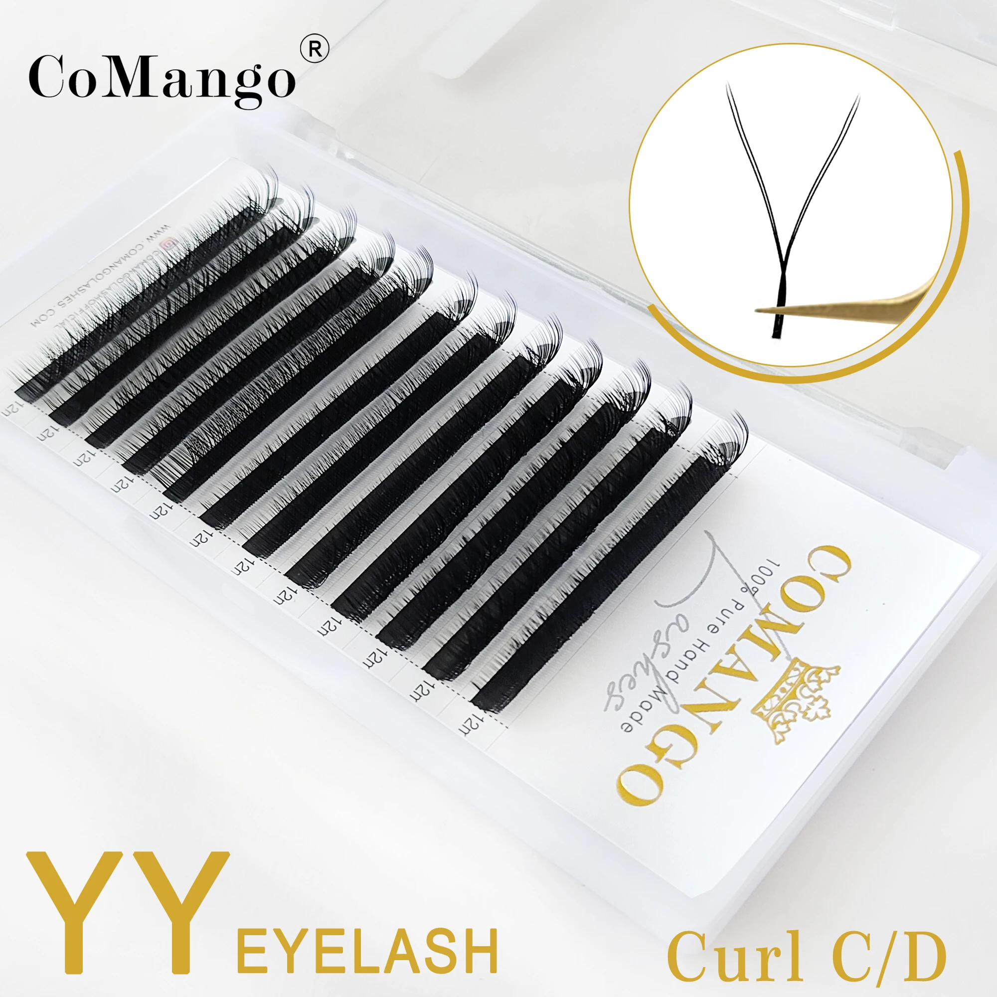 CoMango 1D Y ขนตา 2D Y รูป Soft Light Natural Premium Mink ขนตาปลอม YY ขนตาขายส่งเครื่องสําอาง