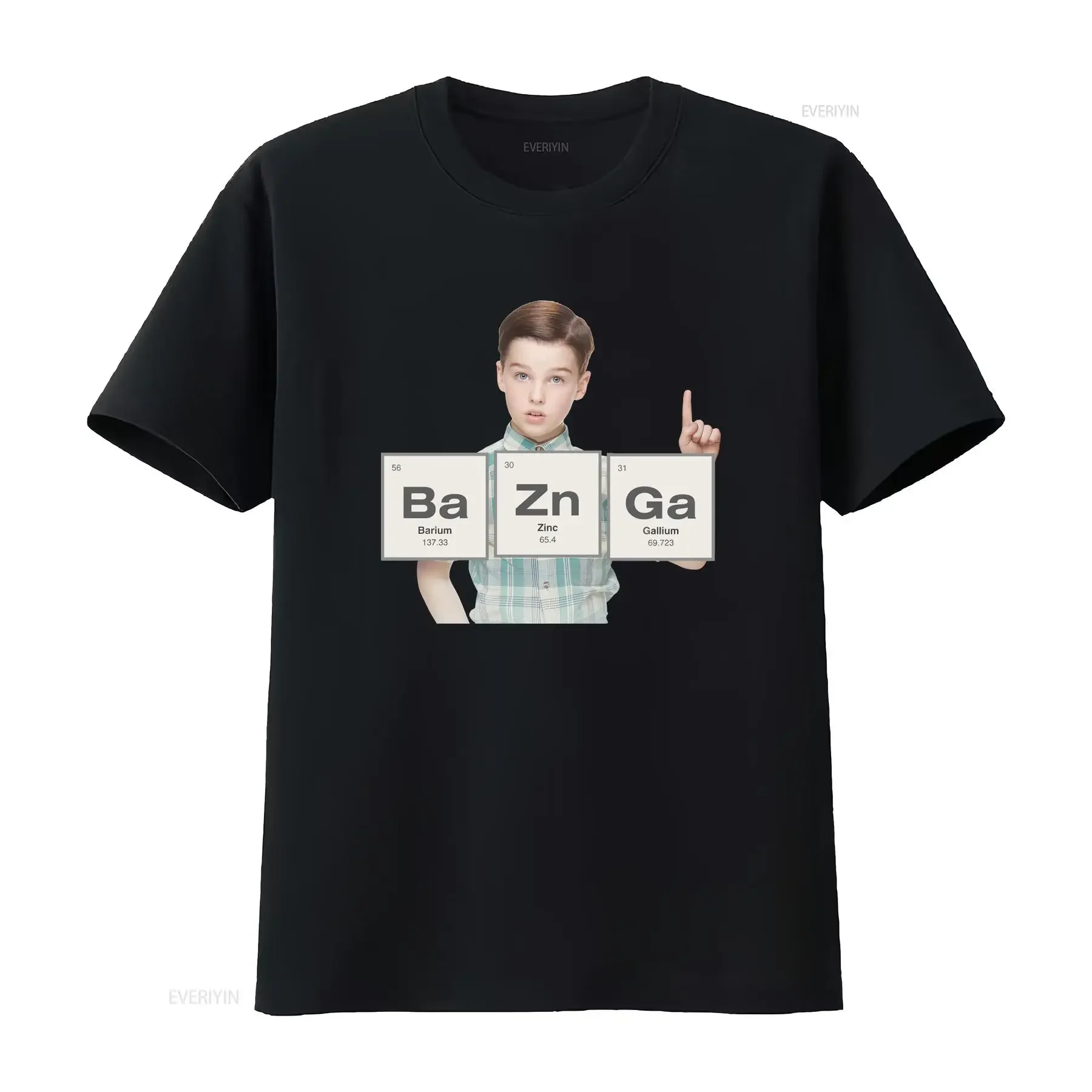 Young Sheldon Bazinga T-Shirt im Vintage-Stil, gewaschen, modisch, leicht bequem, für den täglichen Gebrauch, vielseitig, lässig, für Herren