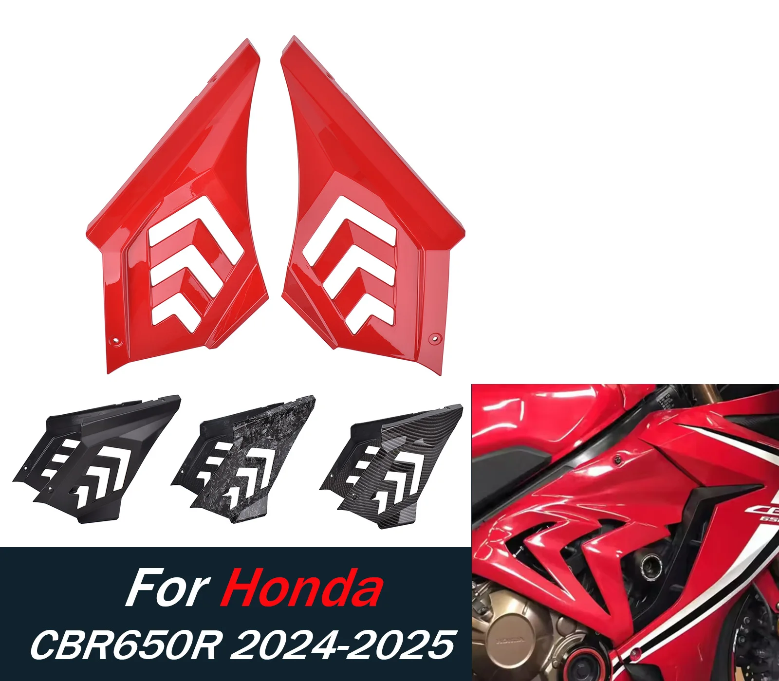 

Боковой обтекатель сиденья мотоцикла для HONDA CBR 650R 2024 2025, наполнитель кузова, спойлеры для литьевой рамы, боковая крышка капота, аксессуар для панели