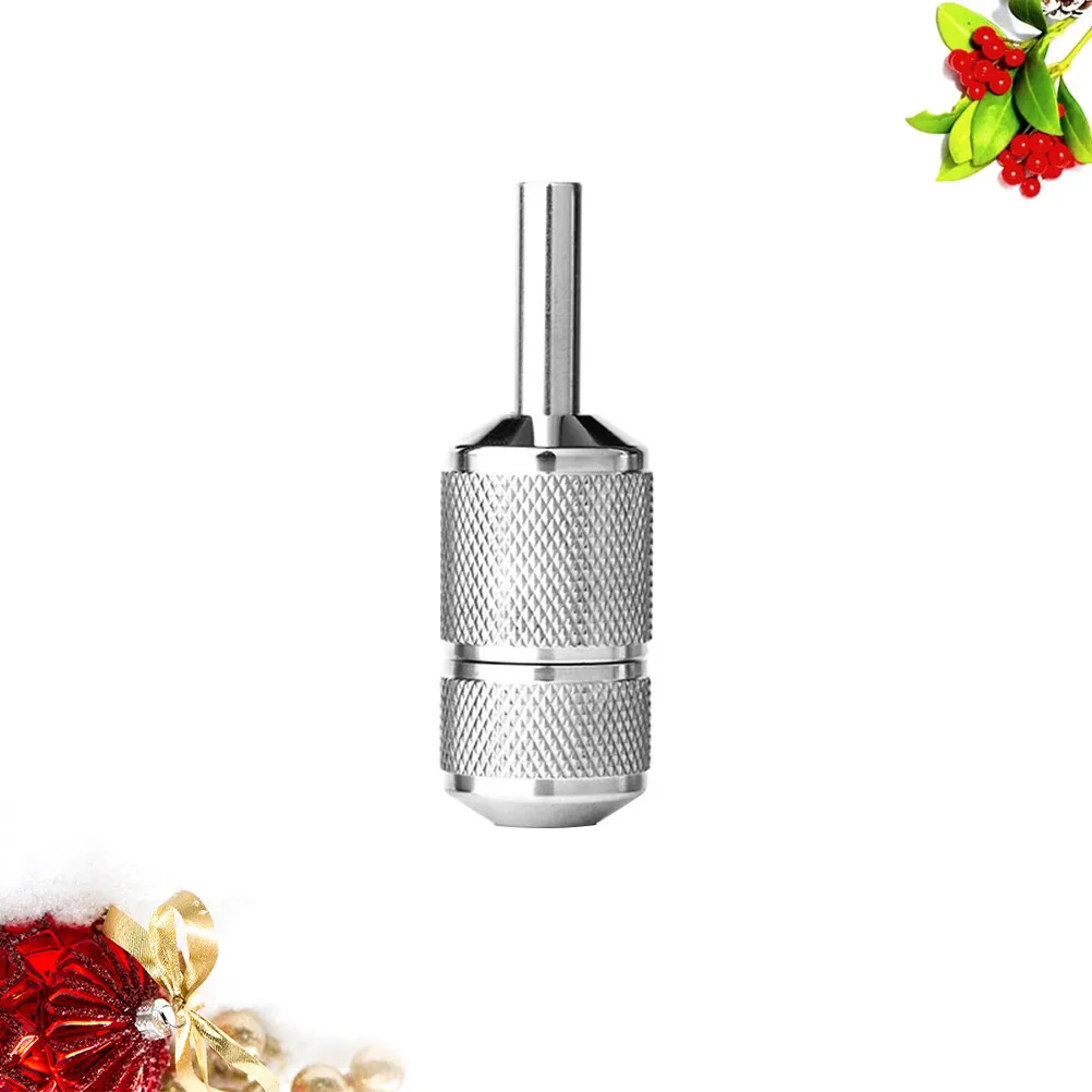 25Mm Self-Locking Machine Handle Stainless Steel Tip Grip For Tattoo Pen Lightweight Anti-Slip Body Art Supply Tool Pcs