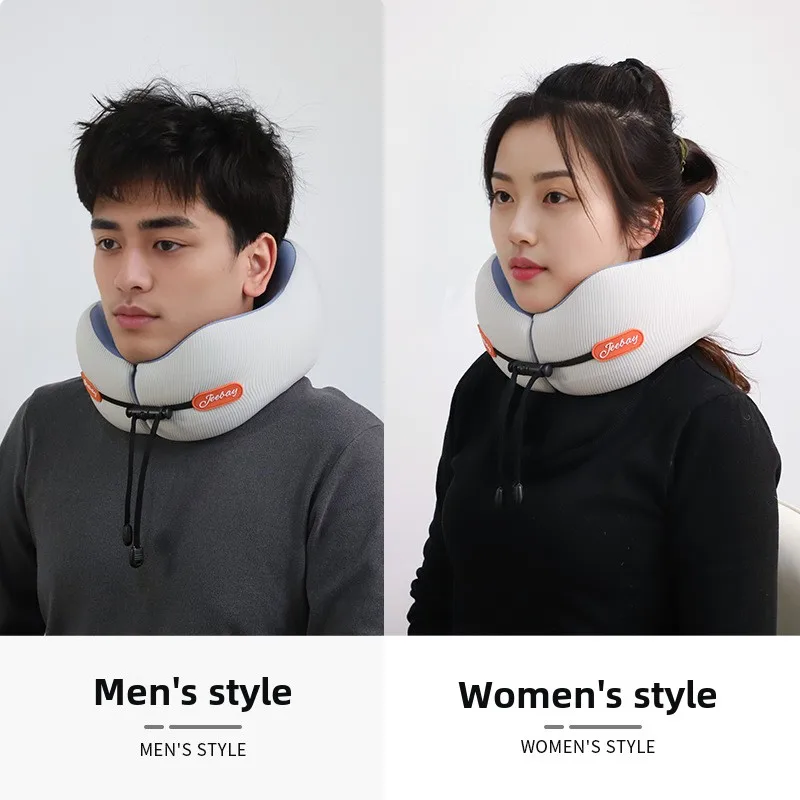 Memory Foam Ice Silk Neck Support Pillow Summer Travel Airplane U Shaped Portable Compact Pillow for Car Office Nap