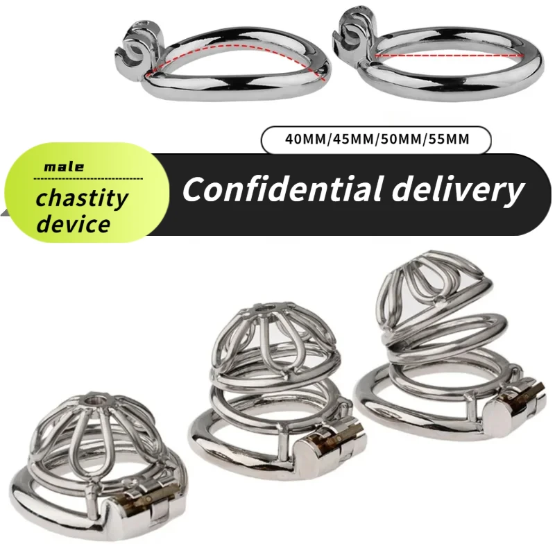 貞操帯亜鉛合金製コックケージカーブリング貞操ベルト男性用エロティックボンデージBDSMセックストイ不正行為防止エロティック尿道ロック