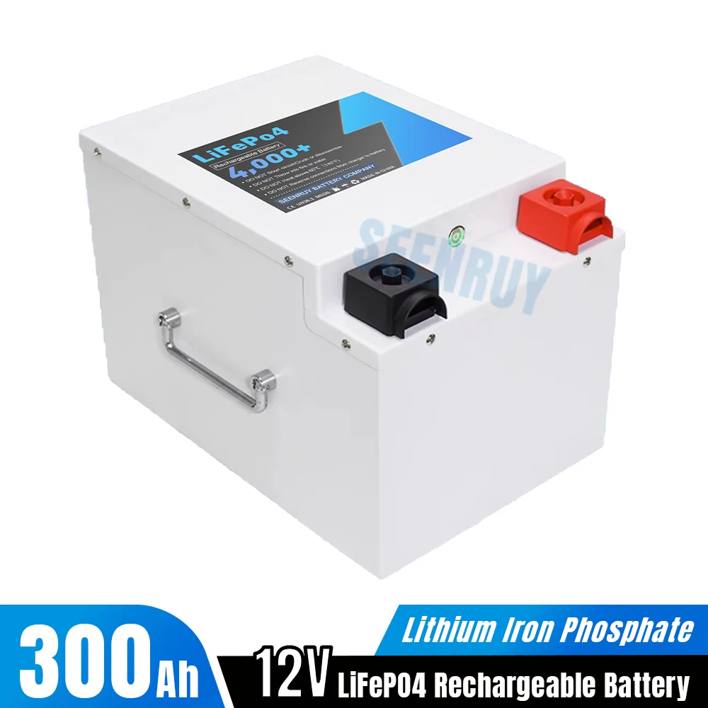 

12V 300Ah Large Capacity RV Modified Mobile Energy Storage Battery Lithium Iron Phosphate Battery Deep Cycle Built-in BMS