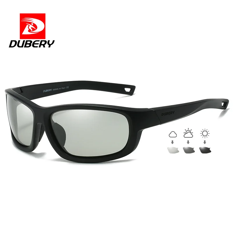 Dubery marca design condução visão noturna óculos de sol masculino uv400 óculos para mulheres pesca esporte óculos fotocromismo