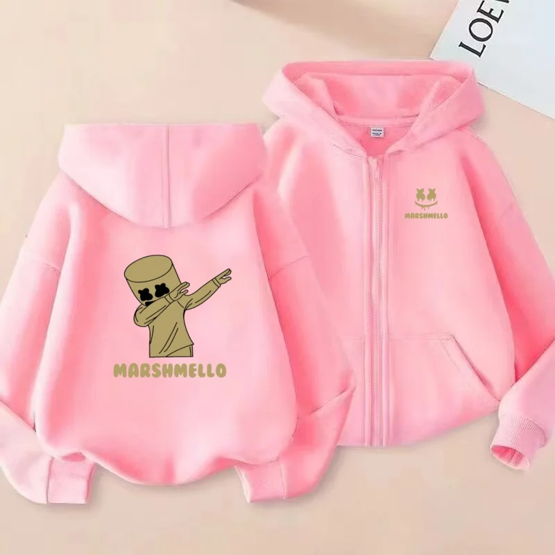 سترة أطفال ترفيهية جديدة مضحكة DJ البلوز سستة نمط طويلة الأكمام هوديس الفتيات الصبي الساحرة طباعة موضة الرياضة فضفاضة