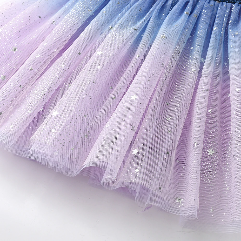 DXTON Baby Girls Mini SKirt Tulle Four Season Toddler Gradient Blingbling Kids Tutu Skirt Mesh Children Performance Clothes