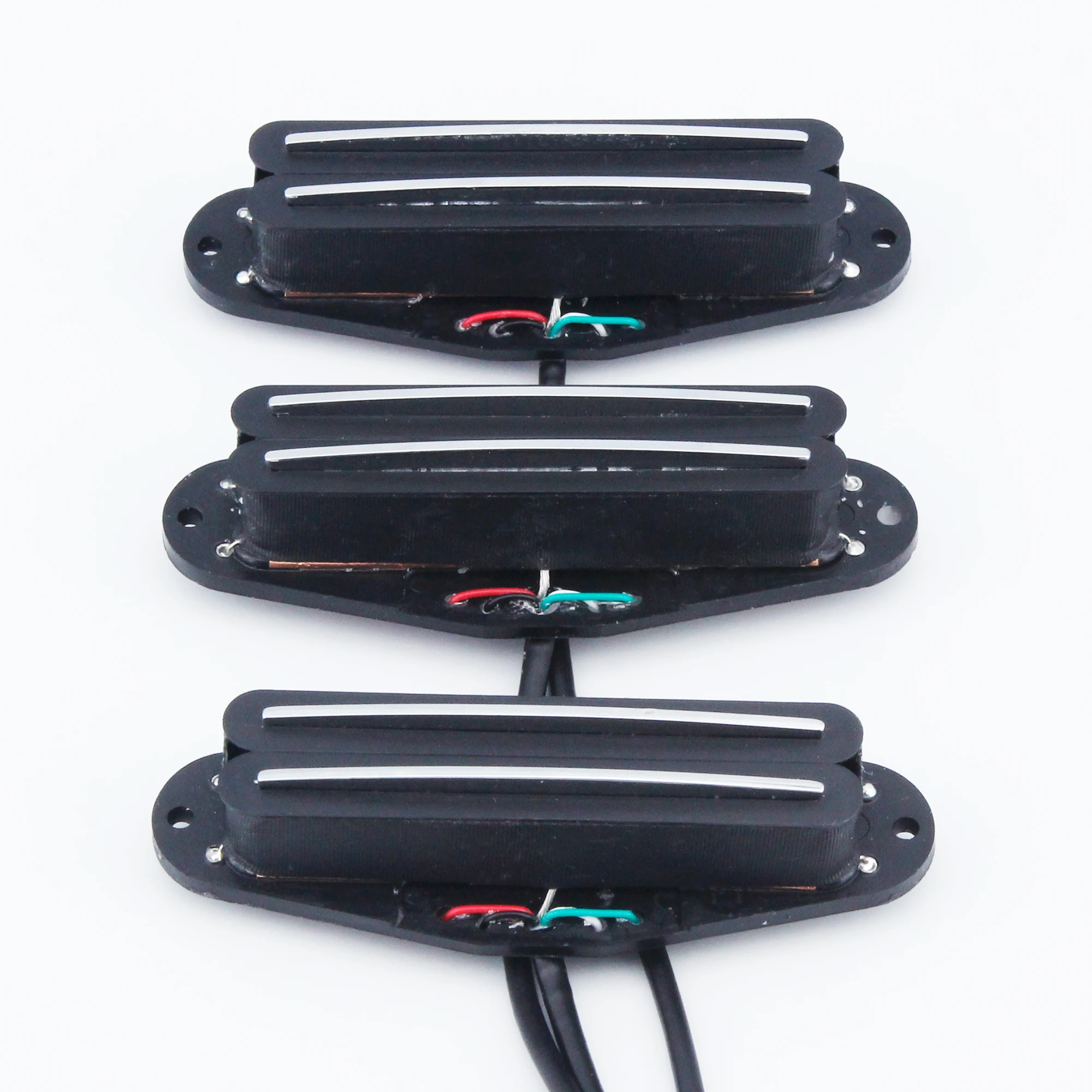 فلور 3 قطعة الغيتار الأسود الساخن المزدوج القضبان التقاطات واحدة لفائف الحجم هامبوكر السيراميك ل ST أجزاء الغيتار الكهربائي