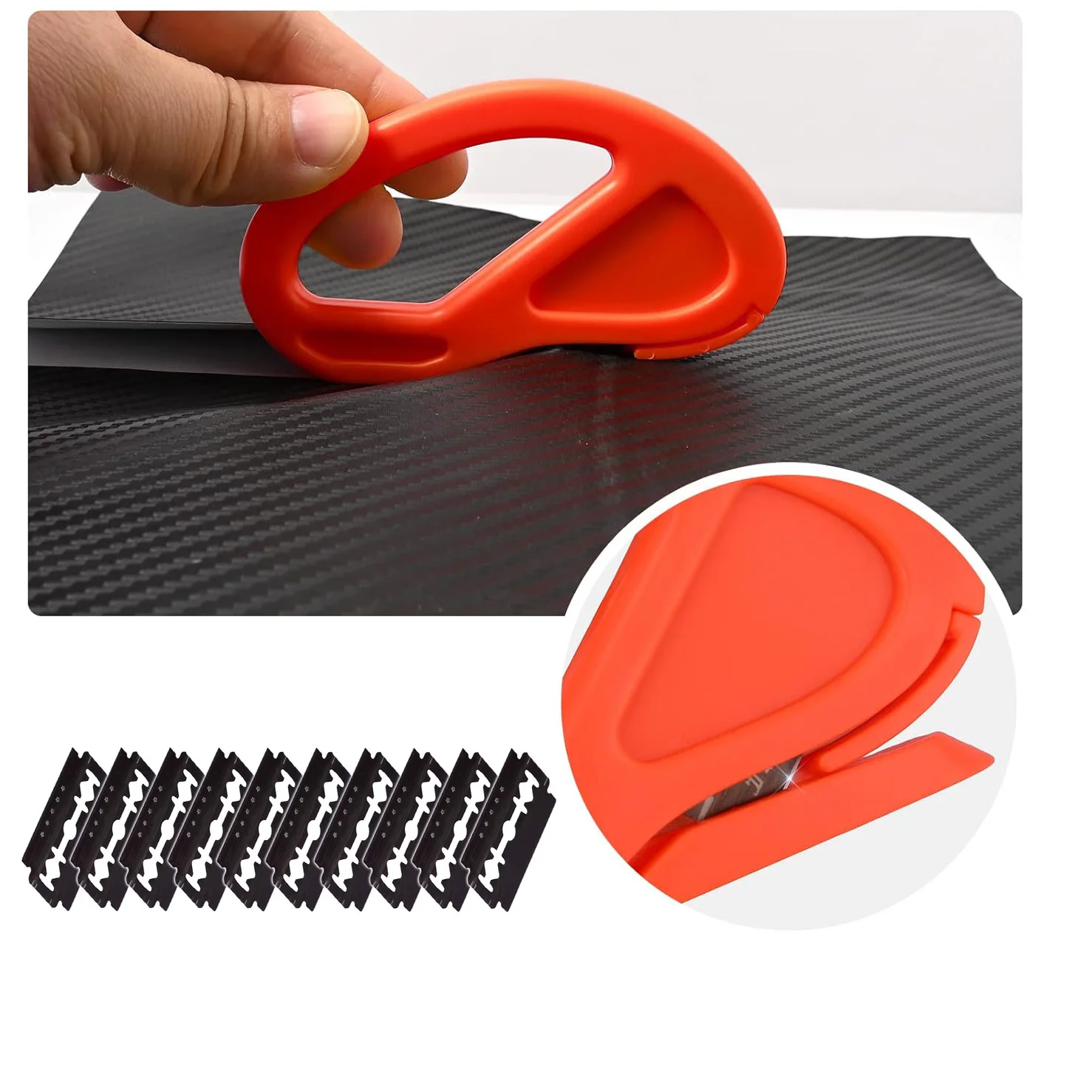 11/12pcs Car Vinyl Wrap Knife Safety Cutter Wrapping Paper Cutter for Car Sticker Carbon Fiber Vinyl Wrap Film Cutting Tool