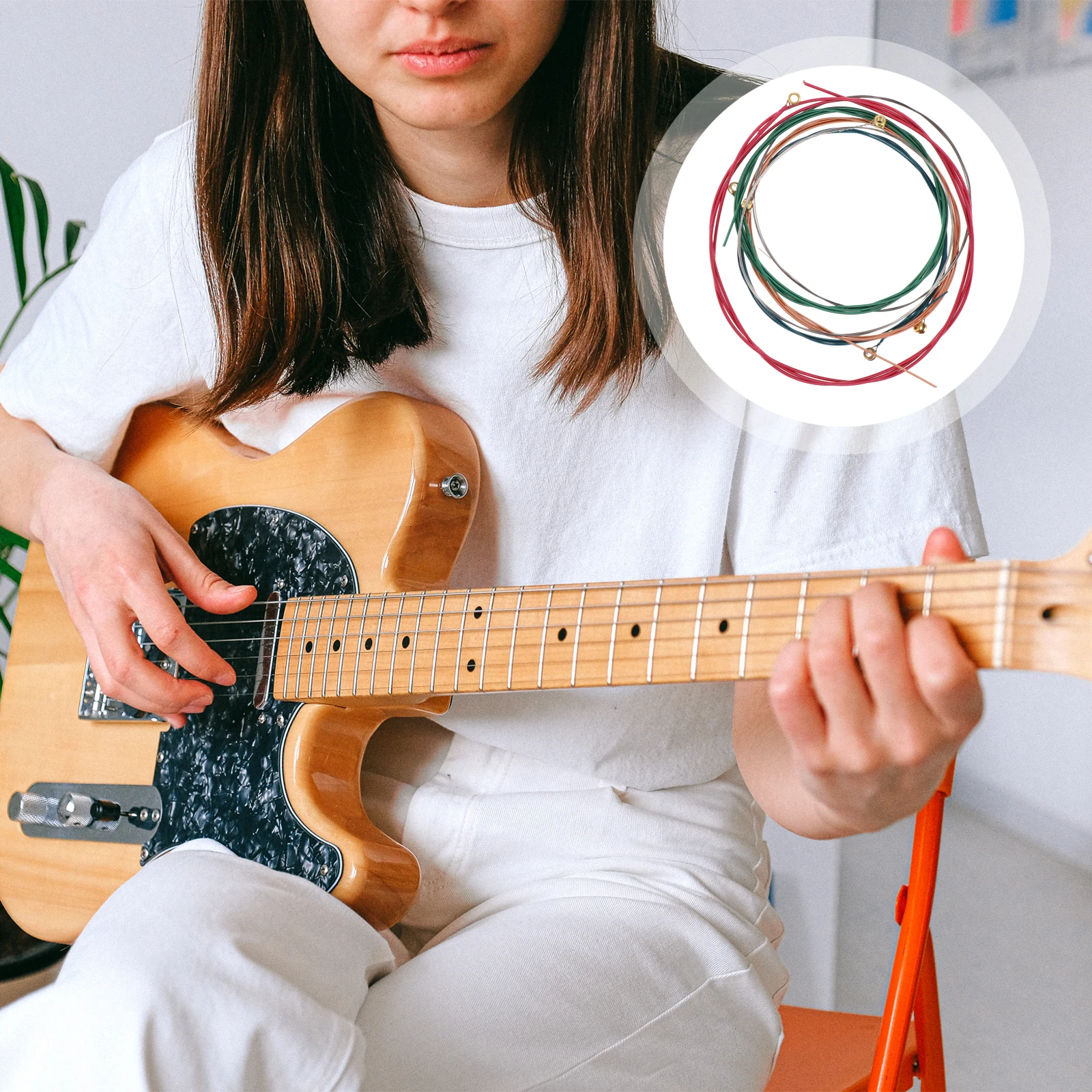 

6 Pcs Guitar String Set Guitars Parts Steel Core Musical Instrument Accessories