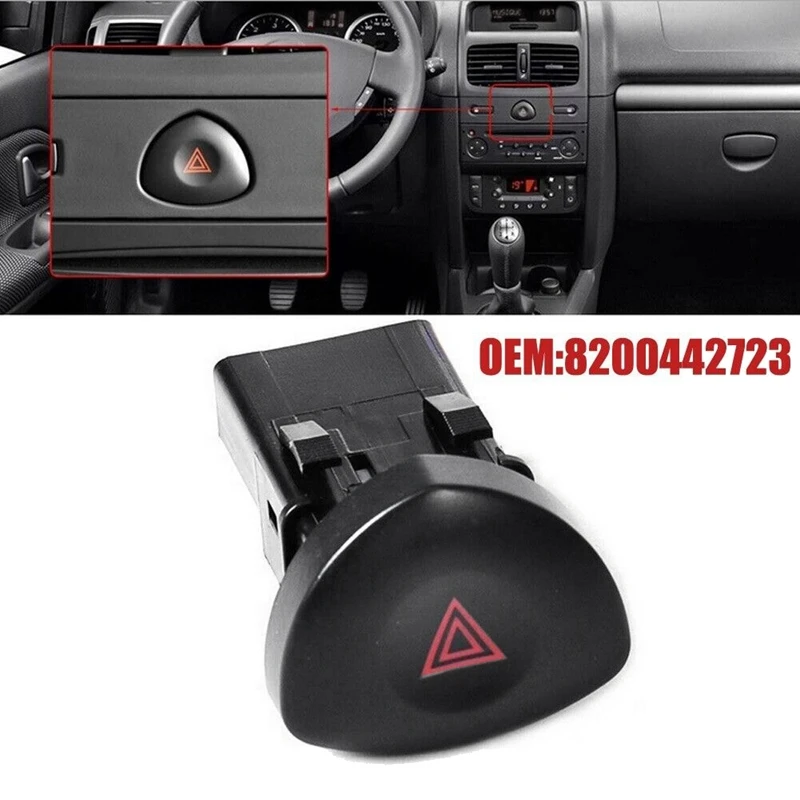 Hazard Warning Emergency Light Switch Button For Renault Clio 2 MK2 1998 ONWARDS 8200060036 - 8200442723