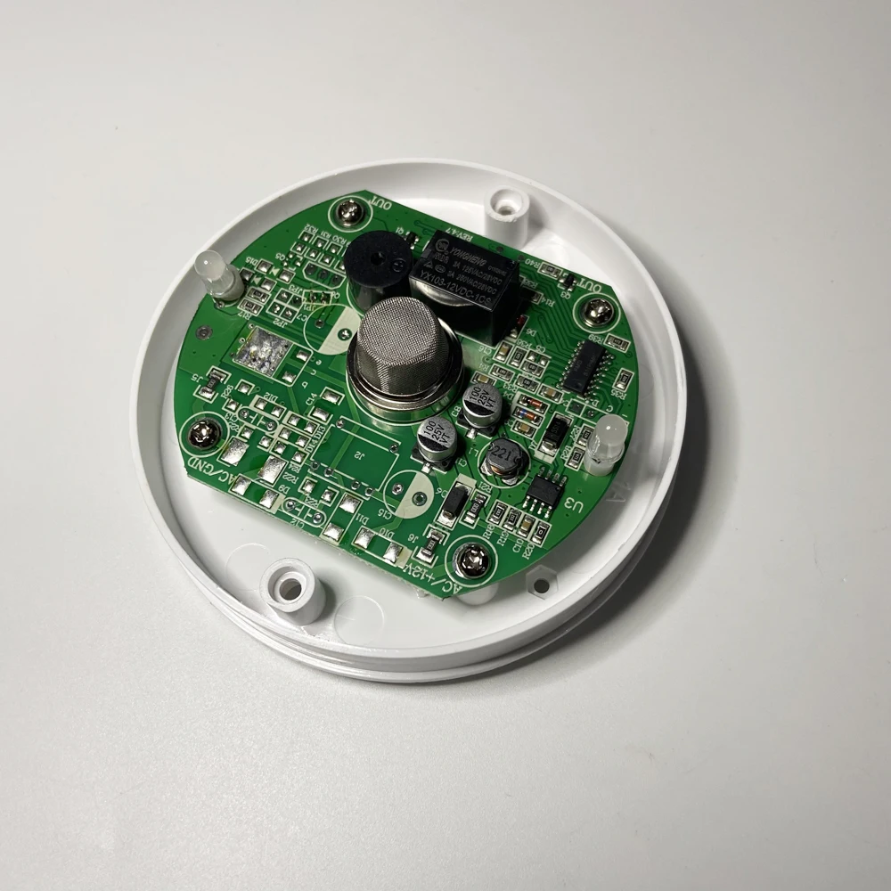 Sensor de alarma de Gas Natural de cable interior, Detector de fugas de Gas GLP Combustible de techo para sistema de alarma, señal de relé NC, Gas de carbón