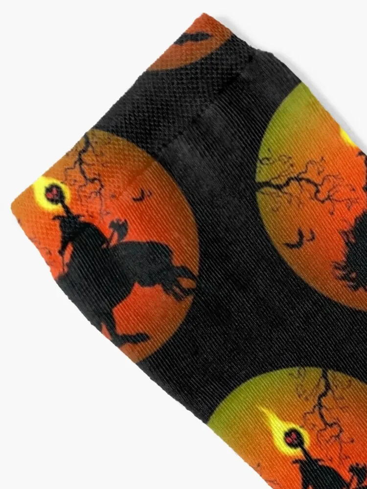 Headless Horseman Sleepy Hollow Halloween Graphic Socks floral professional running Wholesale Socks Girl Men's