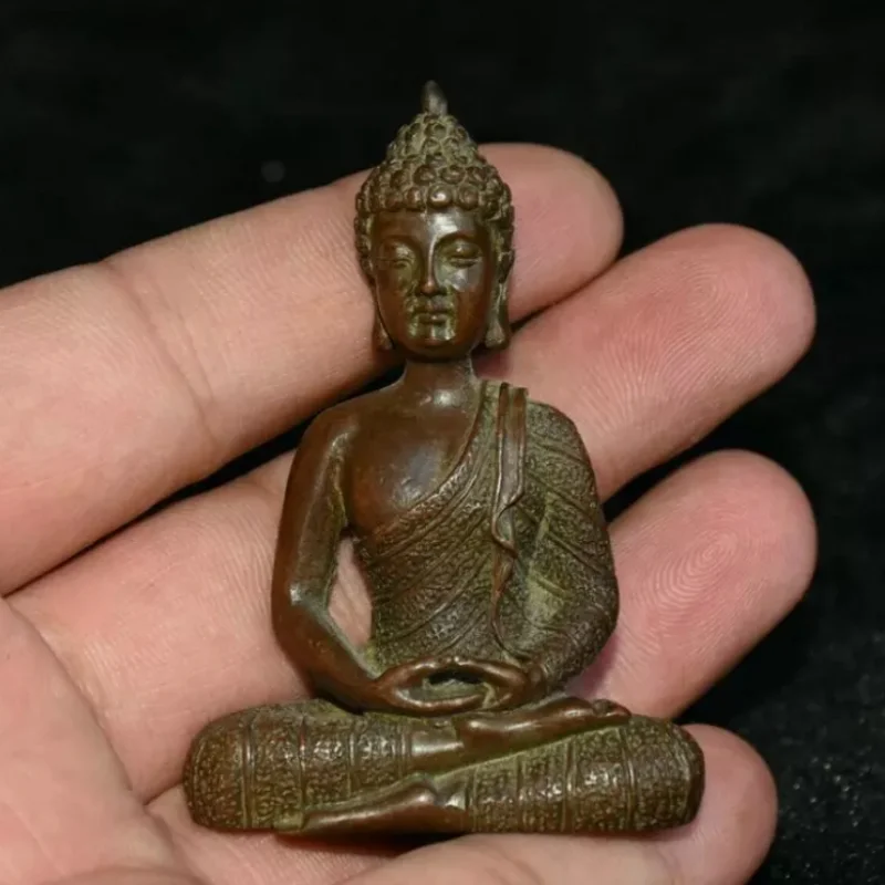 

2.5" Tibetan Buddhism Purple Bronze Amitabha Shakyamuni Buddha Statue Figurine