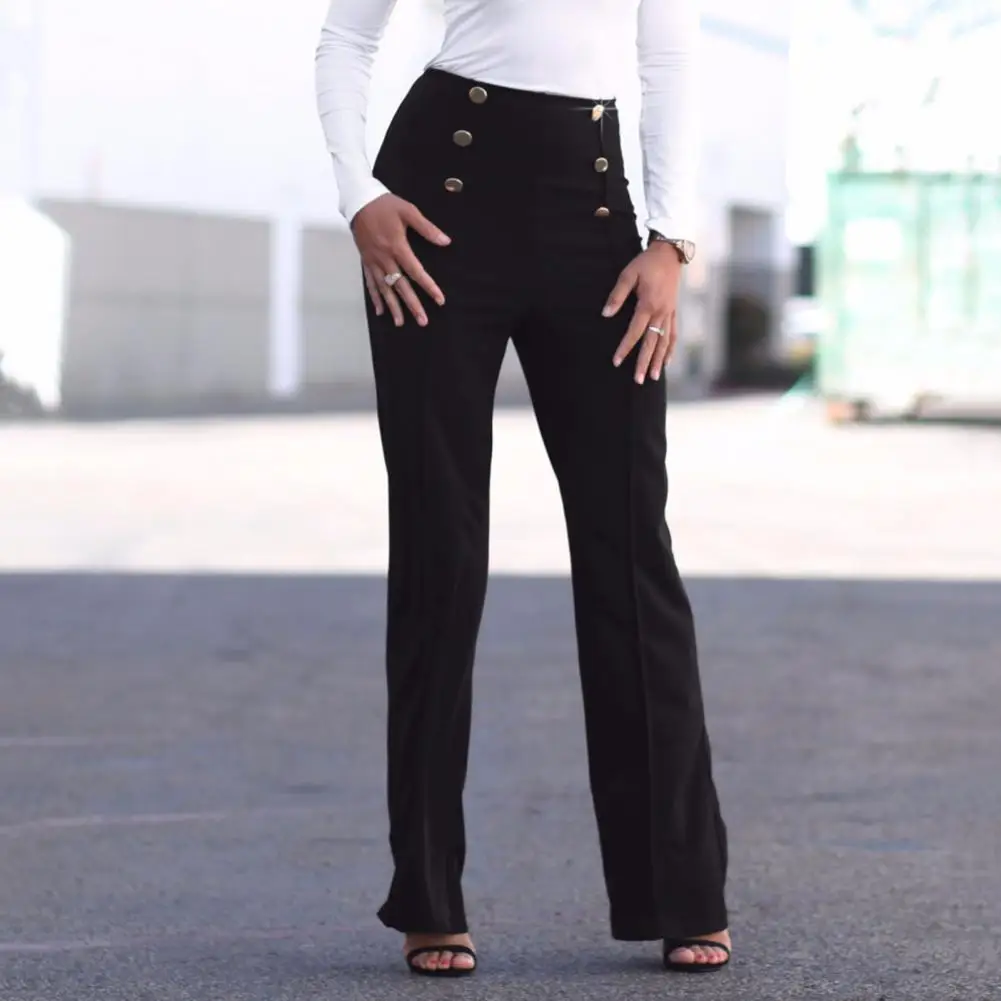 Kleding Kantoor Losse Damesbroek Werk Wijde Pijpen Broek Voor Vrouwen Recht Baggy Wit Zwart Nieuwe Herfst Voor Kantoorwerk