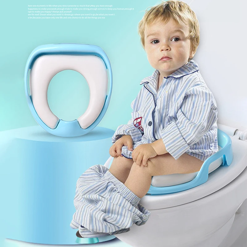 Newborn Potty and Seat Children\'s Thickened Portable PVC Baby Aid Toilet Training Handheld Thickened Comfortable Baby Toilet Sea