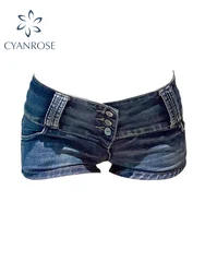 Dames denim shorts lage taille mini jeans shorts Japanse jaren 2000 stijl Vintage Y2k Emo Cowboy korte broek Harajuku kleding zomer