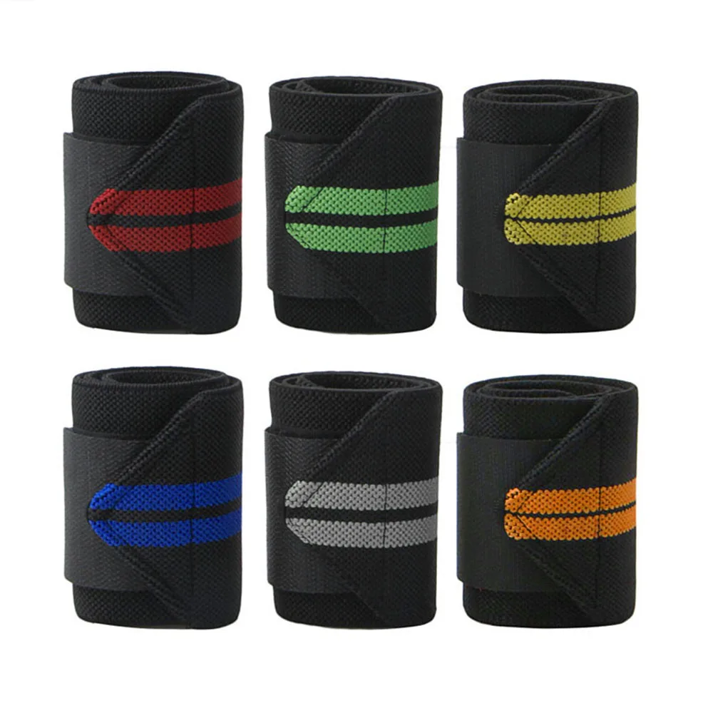 2Pcs Wristband Wrist Support Weight Lifting Gym Training Wrist Support Brace Straps Wraps Crossfit Powerlifting Wrist Protector