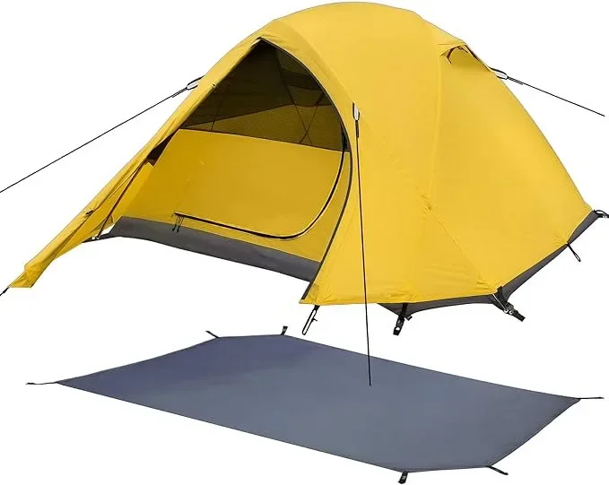 

Ultra-Light One And Two Person Tent Waterproof Design With Aluminum Poles For Backpacking And Hiking