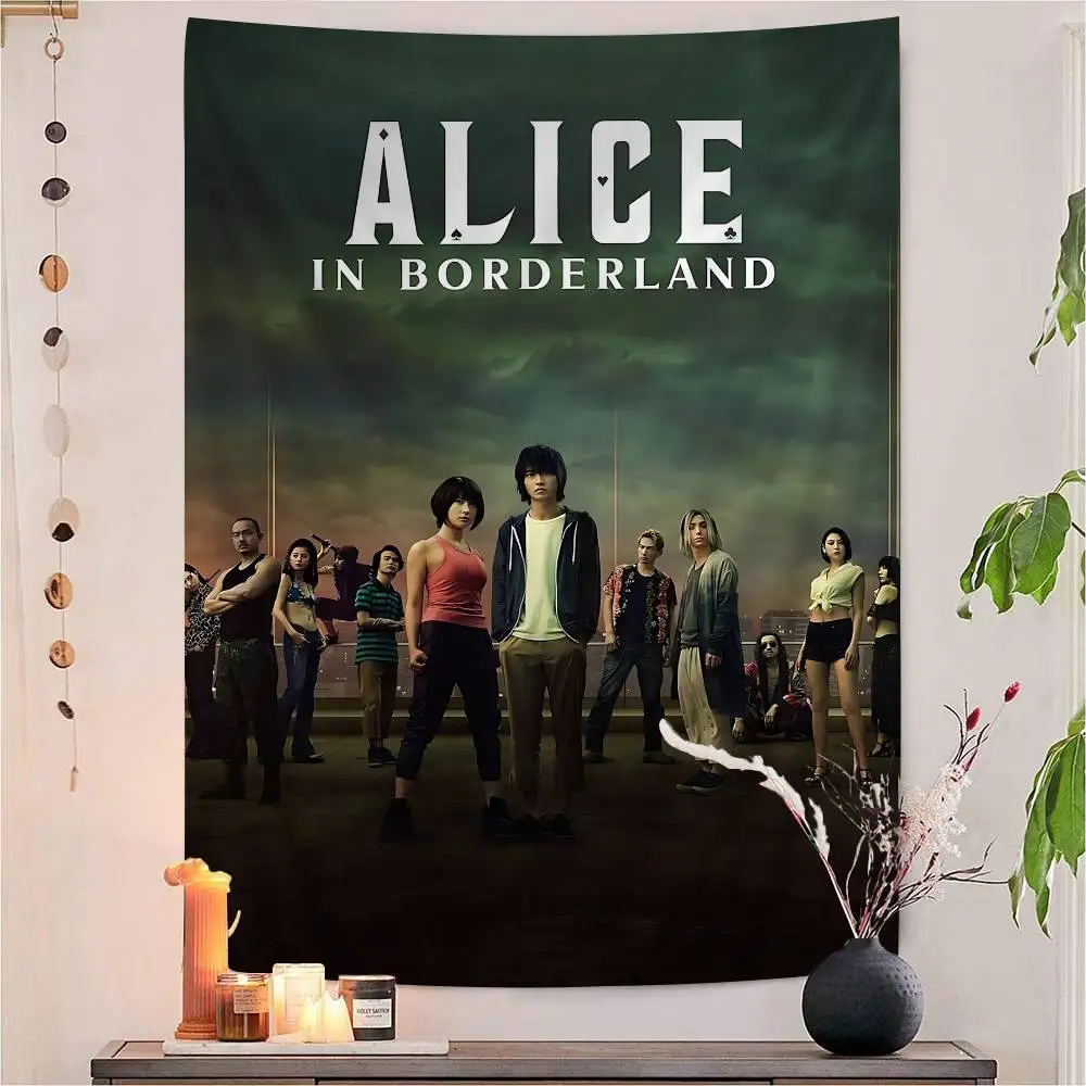 Hot TV Alice In Borderland Colorful Tapestry Wall Hanging Cheap Hippie Wall Hanging Bohemian Wall Tapestries Wall Hanging Sheets