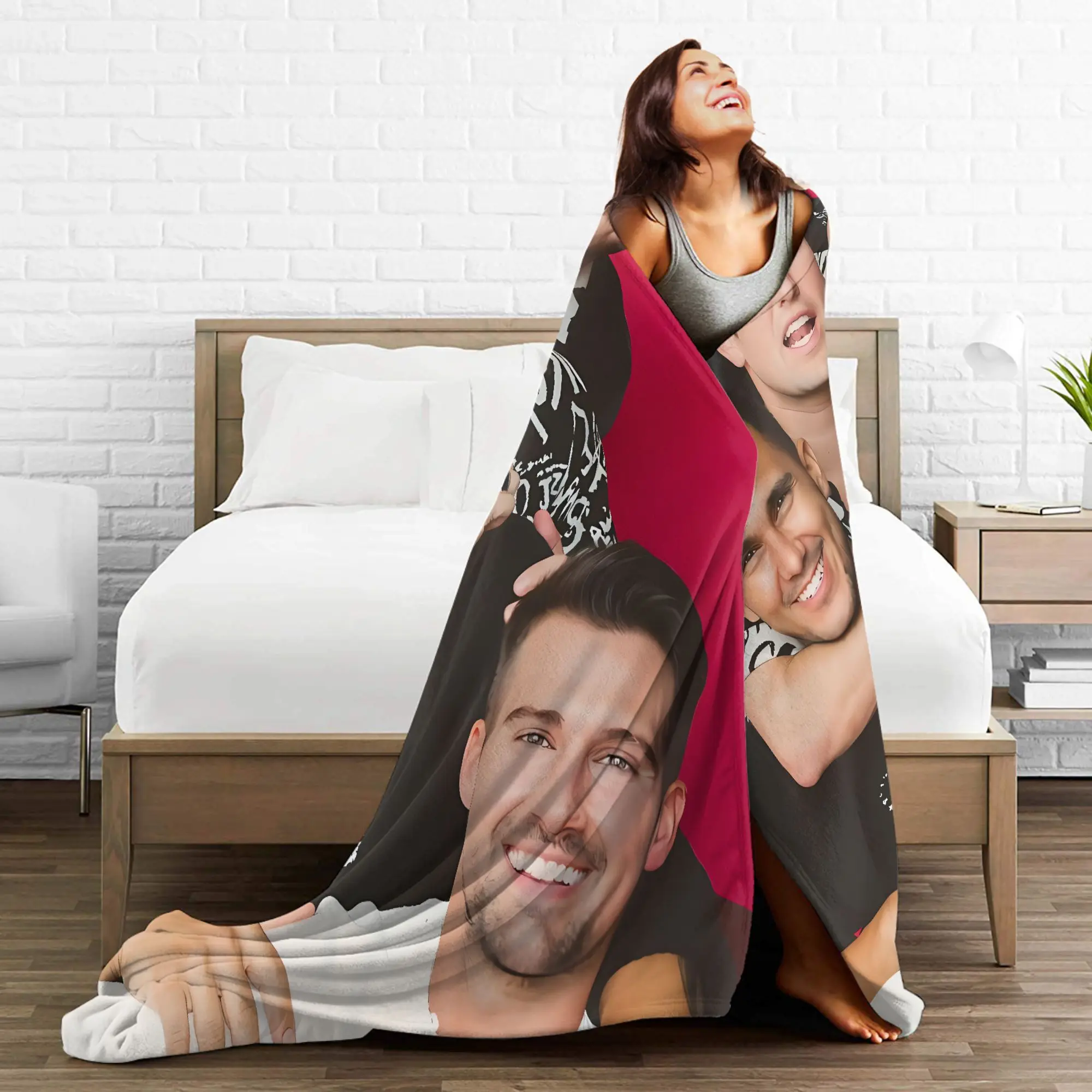 Soft BlanketChild Travel Big Time Rush Band Throw Blanket Flannel Bedspread For Couch Chair Sofa Bed Graphic Sofa Bed Cover #4