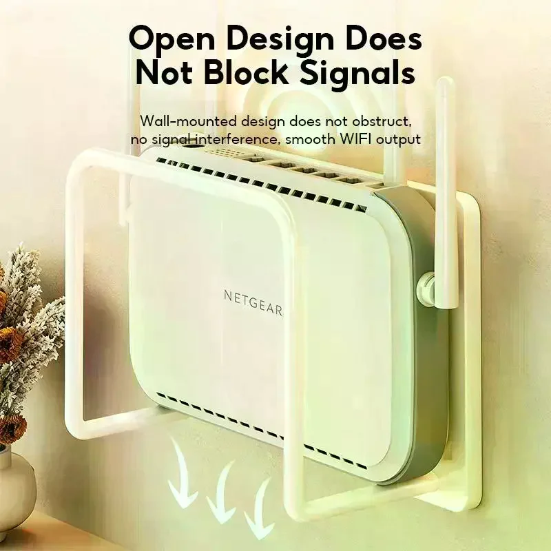 Router Bracket/Shelf Suitable For Wi-Fi Routers And Set-top Boxes Features Cable Management Wall-Mounted