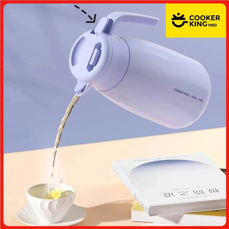 

COOKER KING Thermal Pot Insulation Kettle Stainless Steel Water Bottle Insulated Pot Home/Office Coffee Kettle Tea Brewing Pot