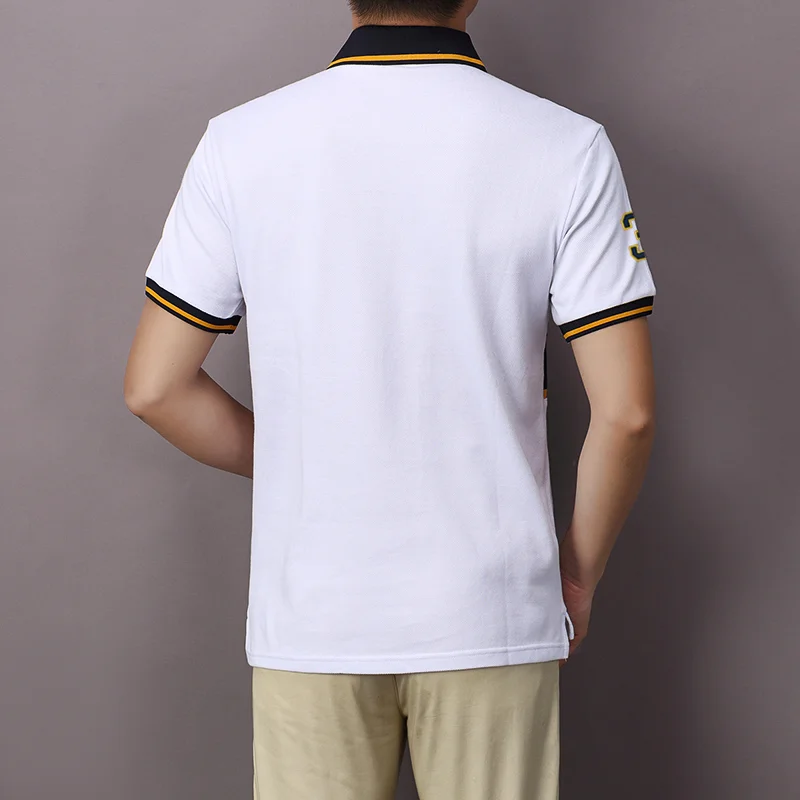 New men's polo shirt Europe America Royal leisure advanced pure cotton high-end embroidery luxury refined top original design