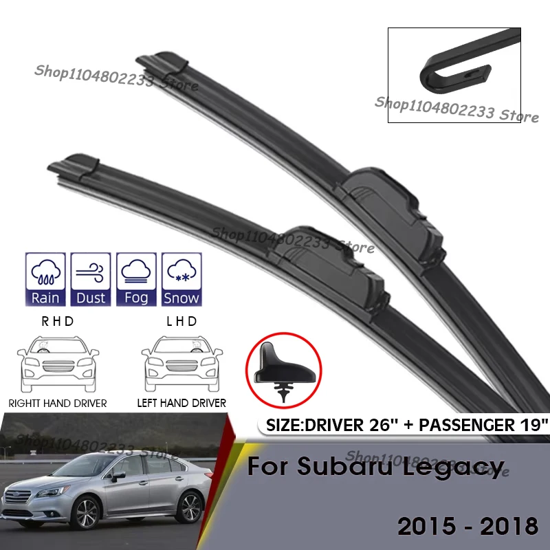 

Car Wiper Blades For Subaru Legacy 2015-2018 Windshield Windscreen Front Window Blades 26"+19"