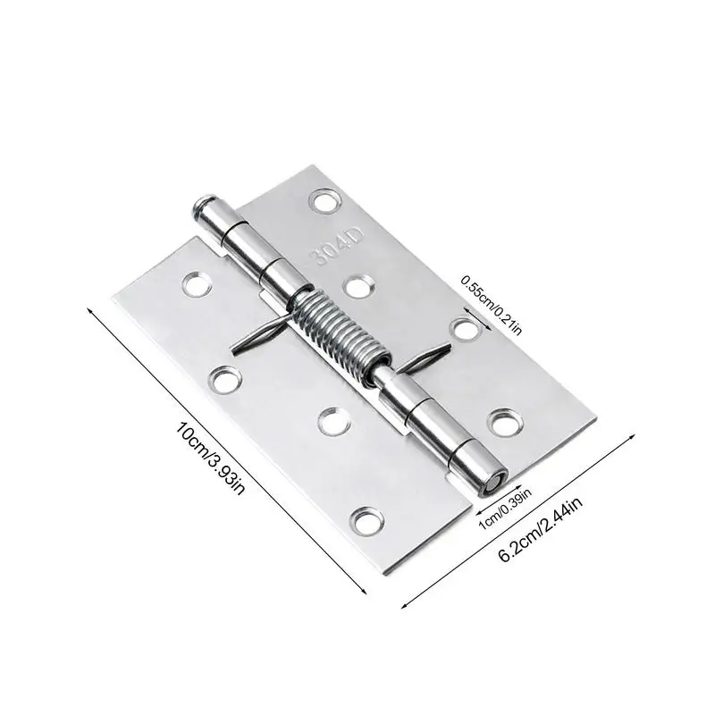 Spring Loaded Hinges Spring Loaded Gate Hinges Stainless Steel Auto Door Closer Strong Load-Bearing Capacity Hinges For Doors