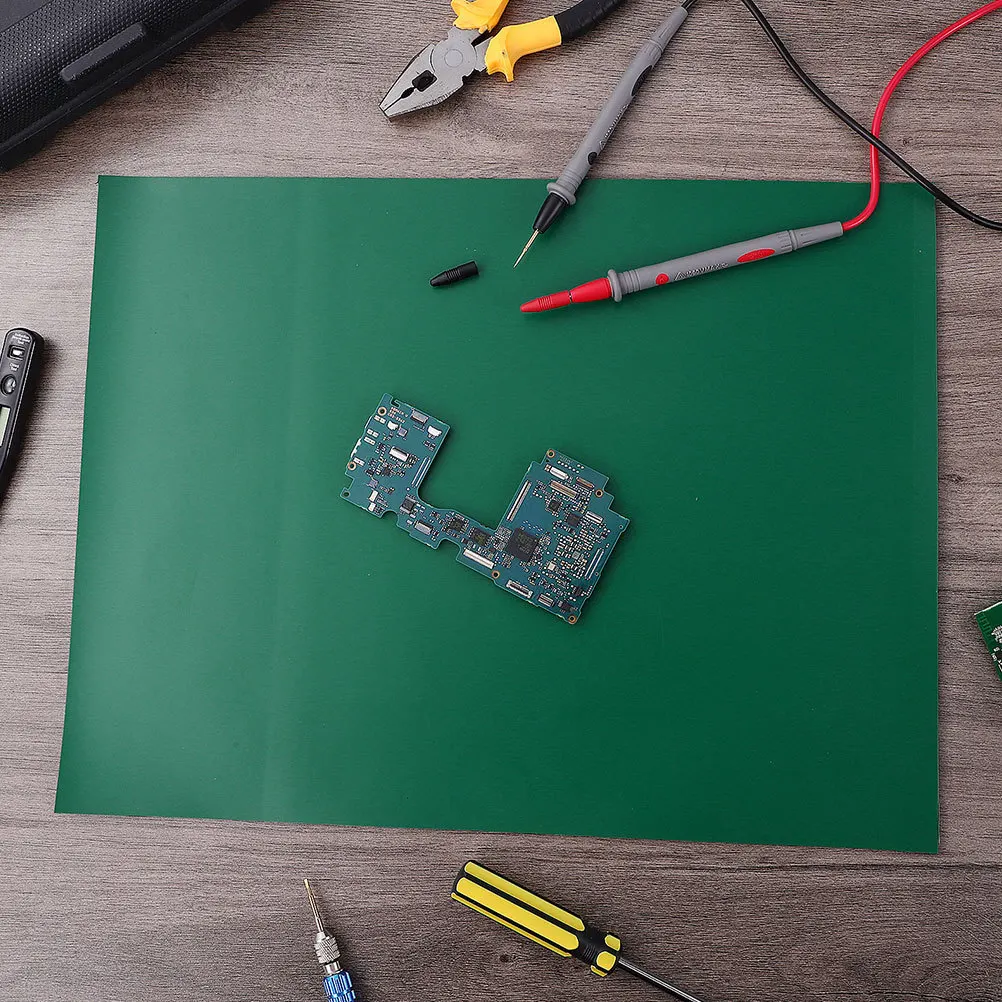 3Pcs Anti-Static Desk Mats Heat Resistant Rubber Repair Mat for Grounding Large Soldering Pads