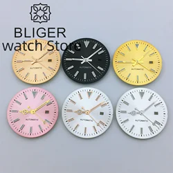 BLIGER 24.5mm NH05 Watch Dial with Hands Black Green White Pink Gold Rose gold Dial Date  Fit NH05 NH06 Movement