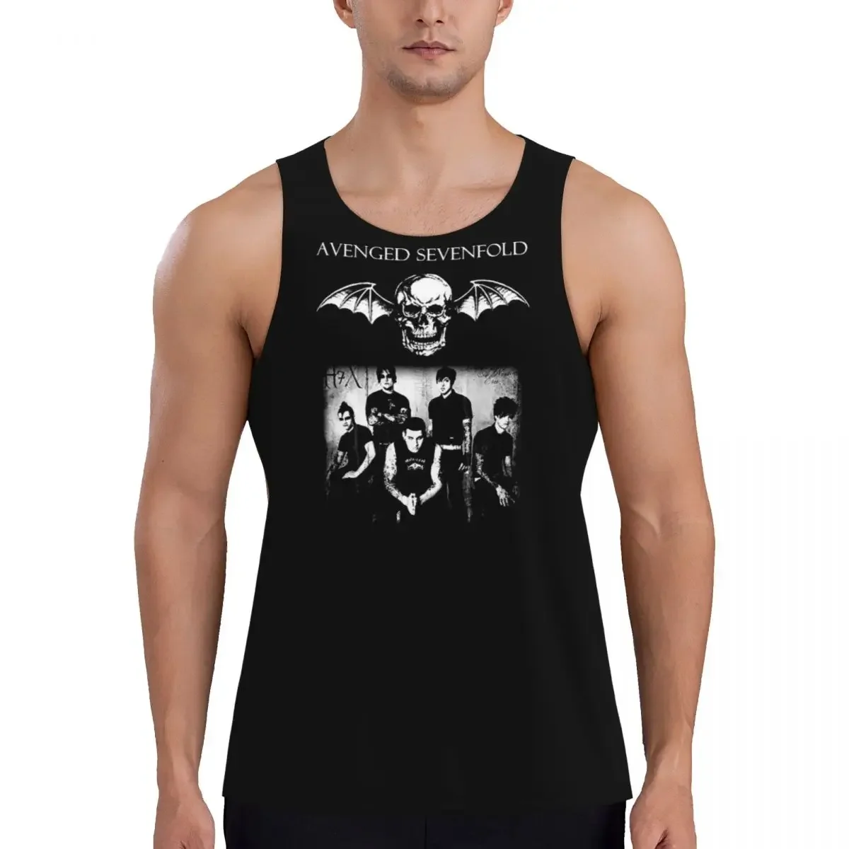 Avenged Sevenfold Gym Tank Bodybuilding Vest Fitness Sleeveless Tops Quick Dry Men Workout Sports Clothing